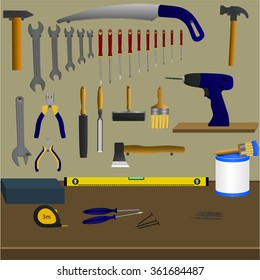 Vector background illustration for home repair