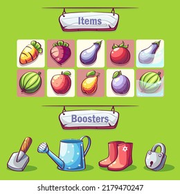 Vector background illustration items and boosters kit for Ukrainian village. For print on demand, powerpoint and keynote presentations, magazines and newspapers, book covers.