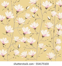 Vector background illustration of Magnolia