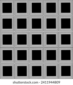 vector background illustration of many squares in black and white colors. Background Art, Icons