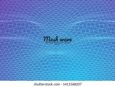 Vector background illustration Mesh and curve concepts