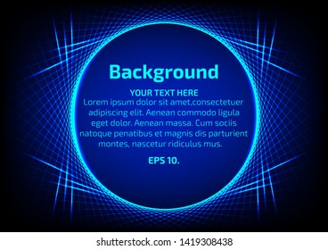 Vector background illustration Modern abstract concept Circular mesh