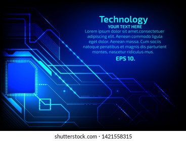Vector background illustration Modern abstract Electronic circuit board technology concepts

