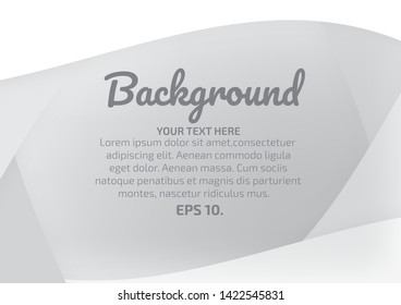 Vector background illustration Modern abstract concept with white curves