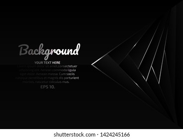 Vector background illustration Modern abstract geometric shapes Black triangle

