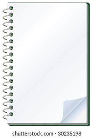 vector background illustration of notepad with perforation as communication equipment
