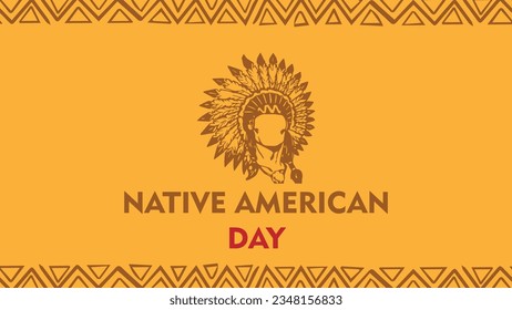 The vector background illustration pays tribute to the rich cultural heritage of Native American communities on the occasion of Native American Day. The scene captures the essence of tradition.