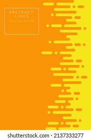 vector background illustration of rounded horizontal line in orange color tone
