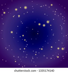 vector background illustration space and star