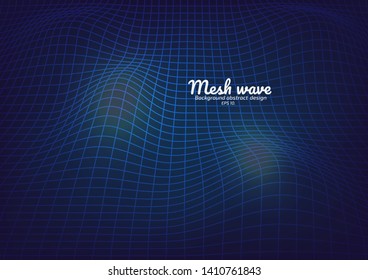 Vector background illustration Wave mesh technology concept