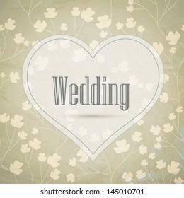 Vector background illustration. Wedding invitation card. Seamless pattern can be used for wallpaper, web page background, pattern fills,surface textures...