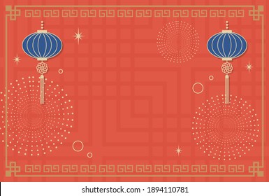 vector background with illustrations of Chinese New Year for banners, cards, flyers, social media wallpapers, etc.