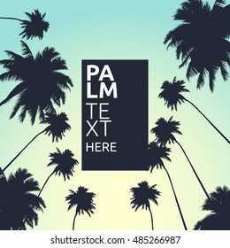 Vector background illustrations with palm trees