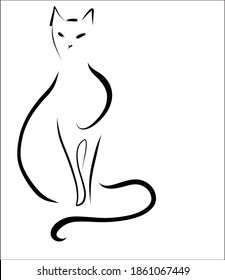 vector background with the image of cats for logo design