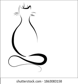 vector background with the image of cats for logo design