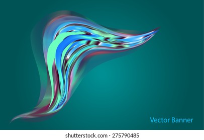 vector background with the image of colored body waves for flyers, brochures,banner, design