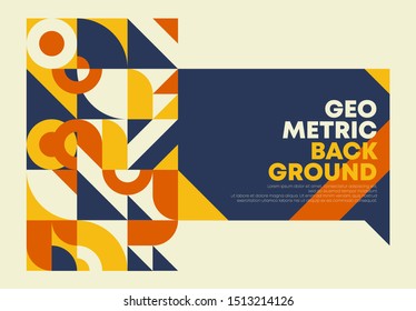 Vector background image consisting of retro geometric shapes, geometric background template