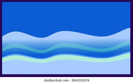 Vektorhintergrundbild mit Wasserwellen oder blauen Wellen.