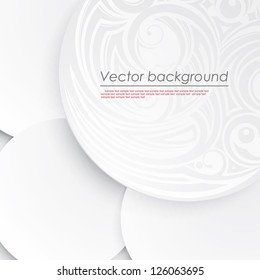 Vector background with the image of paper circles