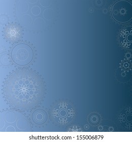 Vector background image with related among themselves gears
