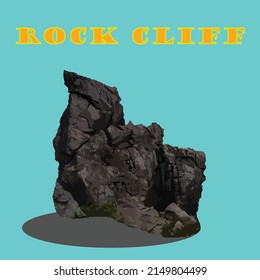 vector background image, rock, isolated blue background