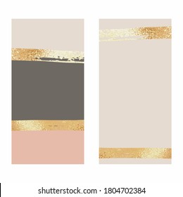 Vector background with imitation rose gold foil for social media