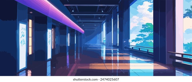 A vector background with an impressive design. Ensure the design strikes a balance between harmony and dynamism, making it appear futuristic and captivating.