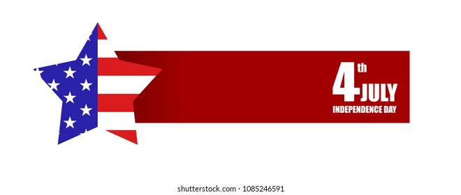 Vector background for independence day of America. Banner