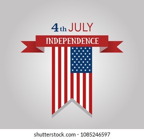 Vector background for independence day of America. Banner