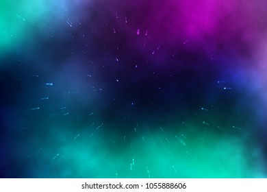 vector background of an infinite space with stars, galaxies, nebulae. bright oil stains and blots with white dots