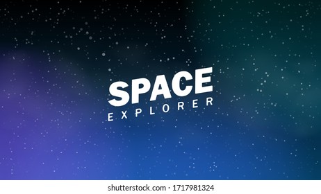 Fondo vectorial de un espacio infinito con estrellas, galaxias, nebulosas. Perros brillantes con puntos blancos.Fondo de las estrellas espaciales. Fondo de fondo de papel pintado vacío. Ilustración de The Night Sky.
