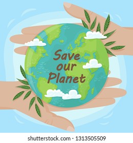 Vector background for international Earth Day. Vector illustration for your design