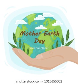 Vector background for international Earth Day. Vector illustration for your design