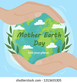 Vector background for international Earth Day. Vector illustration for your design