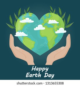 Vector background for international Earth Day. Vector illustration for your design