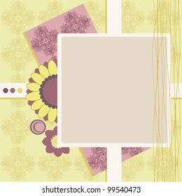 Vector background of an invitation or postcard template