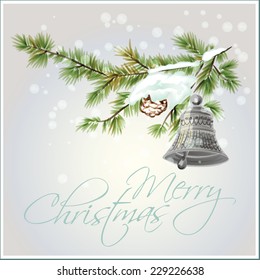  Vector background for invitation in the style of watercolor painting for Christmas and New year
