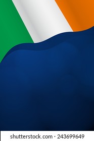 Vector background with Irish flag in vector