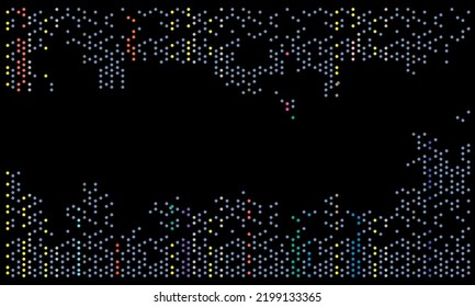 vector background of irregular colorful circle mosaic stars.