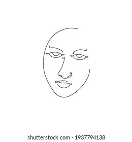 vector background of irregular face lines
