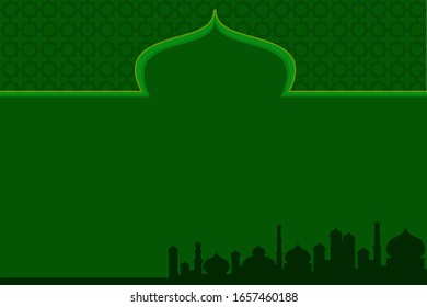Vector background islam with mosque ornament prefect for greeting