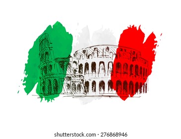 Vector background with Italy motive