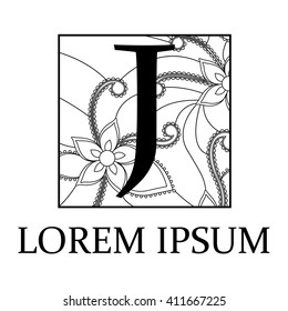 Vector background with J letter