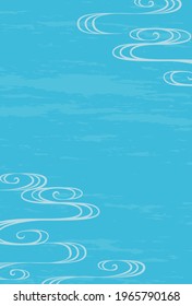 vector background with a Japanese traditional pattern called Ryusui for banners, greeting cards, flyers, social media wallpapers, etc.