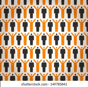 Vector background with joyful people's pictograms