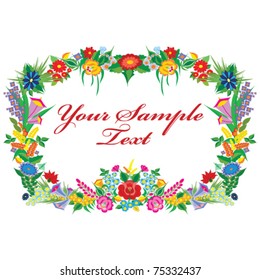 Vector Background With Kalocsa Embroidery