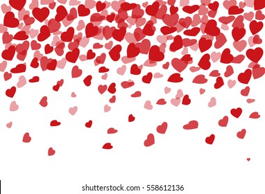 Vektorillustration mit Krysnymi-Herzen, Valentinstag