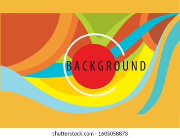 vector background landscape with natural color themes