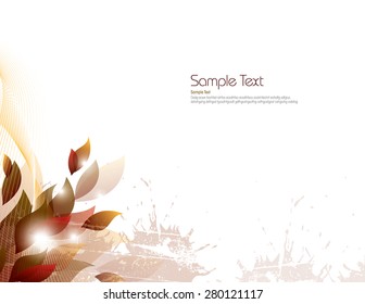 Vector Background with Leaves.