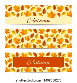 Vector background with leaves for cards autumn theme